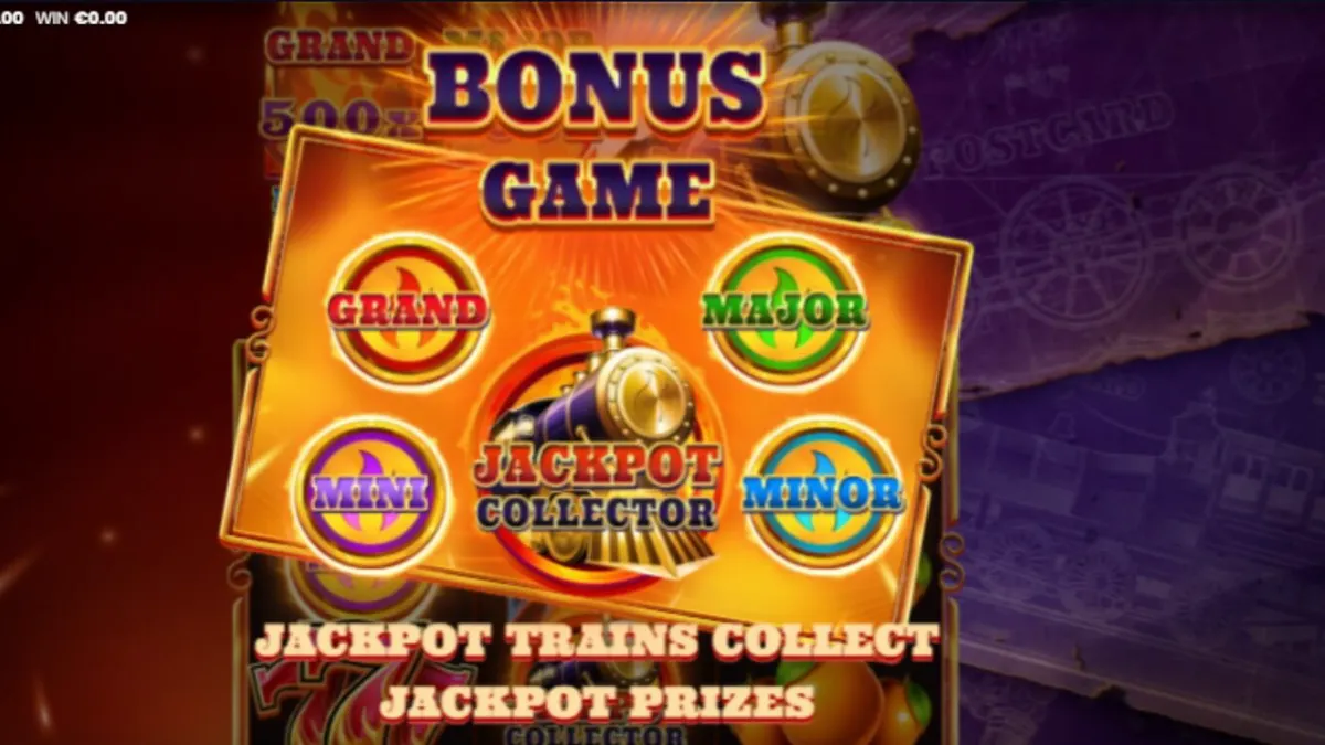 Fire Rail Express: Hold & Win স্লট গেমের ইন্টারফেস