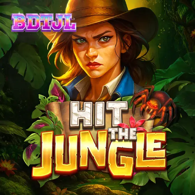 Hit the Jungle স্লট গেমের ইন্টারফেস এবং রহস্যময় জঙ্গল থিম